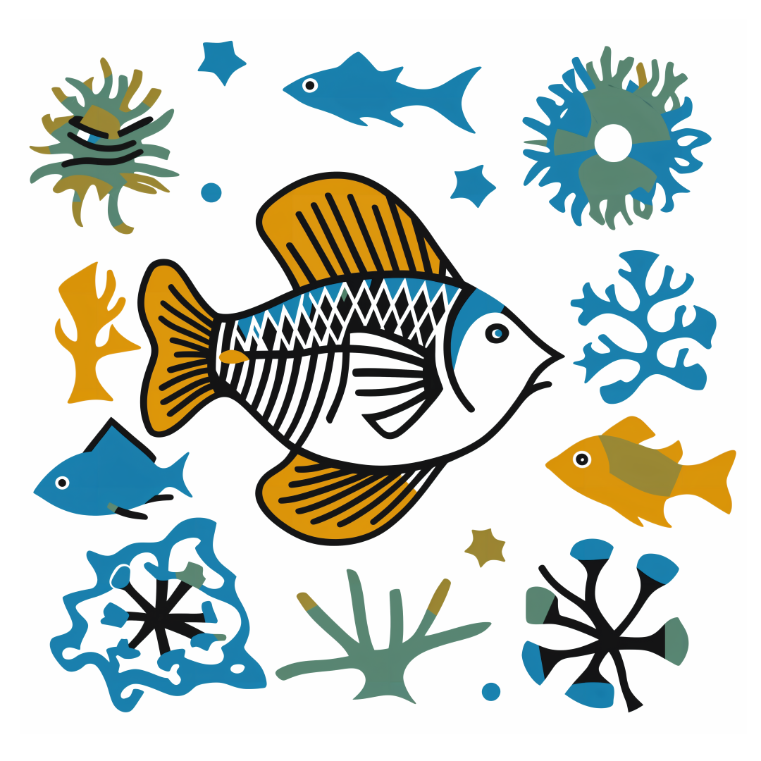 Tropical fish pictogram